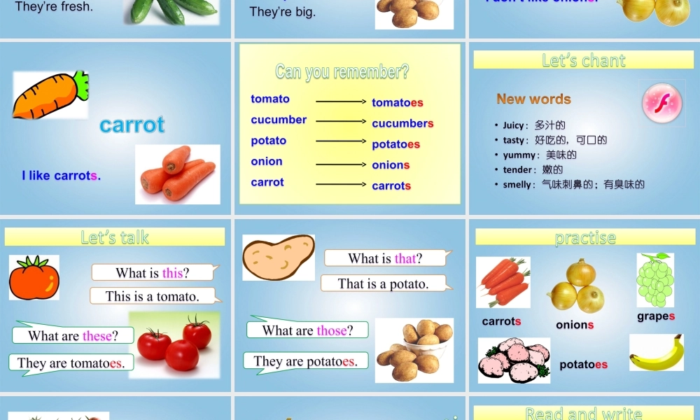 四年级英语下册 Unit 6(9)课件 人教PEP