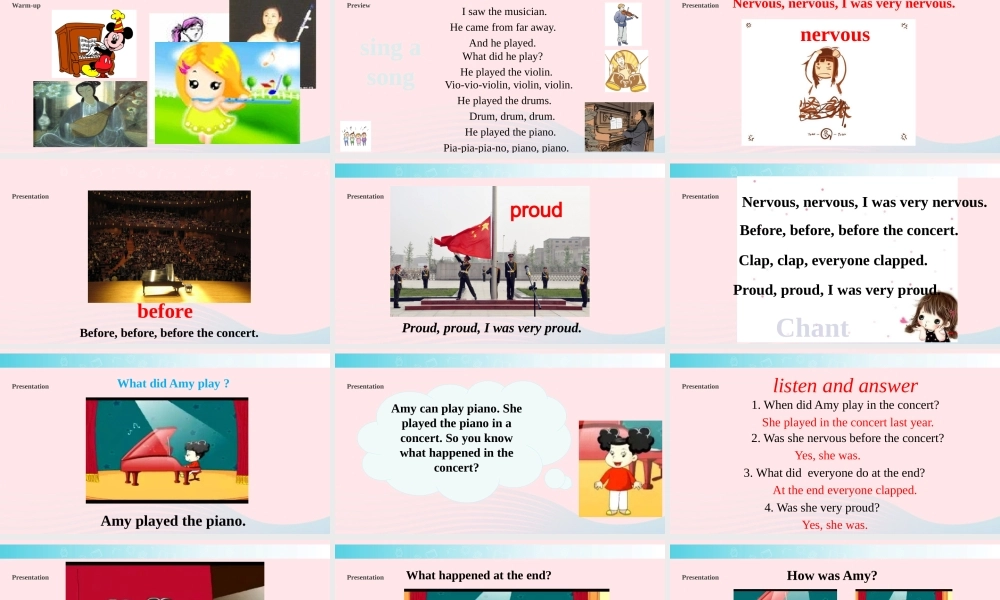 四年级英语下册 Module 4 unit 2 i was very nervous课件1 外研版（一起）-外研版小学四年级下册英语课件