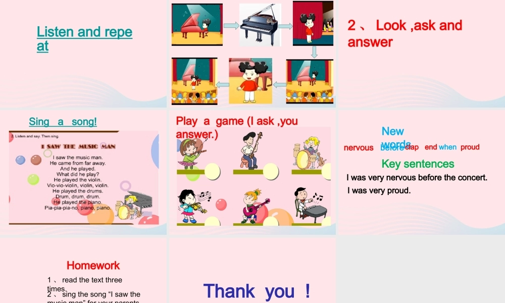 四年级英语下册 Module 4 unit 2 i was very nervous课件2 外研版（一起）-外研版小学四年级下册英语课件