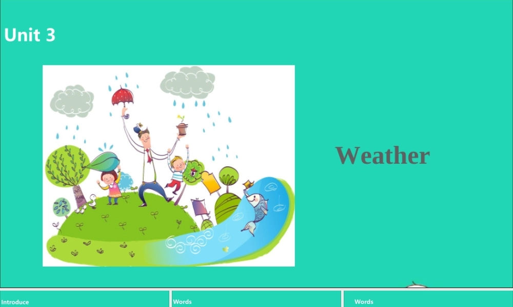 四年级英语下册 Unit 3 Weather（第2课时）课件 人教PEP版-人教PEP小学四年级下册英语课件