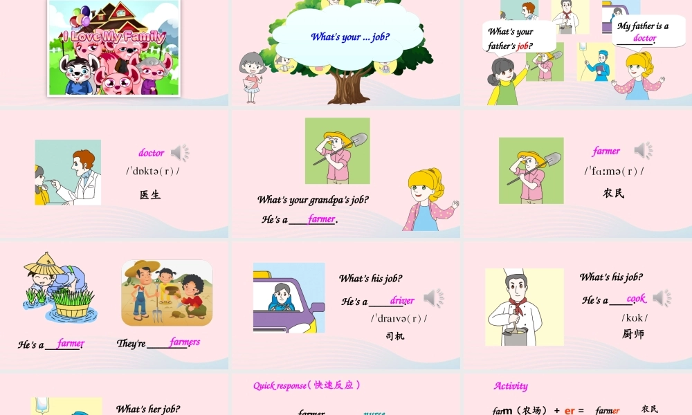 四年级英语上册 Unit 6 Meet my family Part B 第1课时备用课件+素材 人教PEP