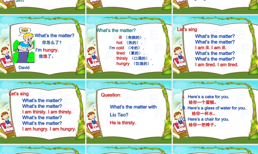 四年级英语上册 Unit 9 Part A课件 苏教牛津版