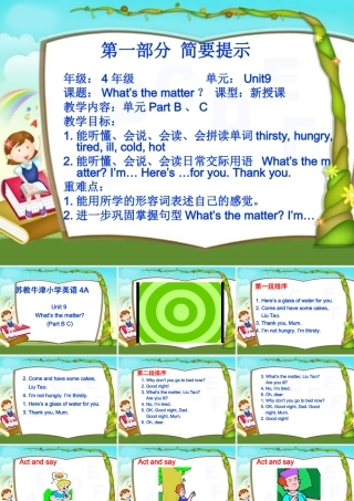 四年级英语上册 Unit 9 Part B C课件 苏教牛津版