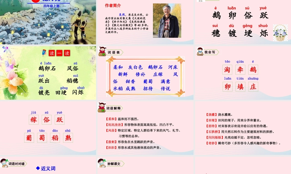 四年级语文上册 第一单元 2 走月亮教学课件 新人教版-新人教版小学四年级上册语文课件