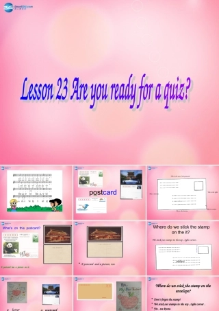 四年级英语下册 Unit 3《Lesson 23 Are You Ready for a Quiz？》课件 冀教版（三起）-冀教版小学四年级下册英语课件