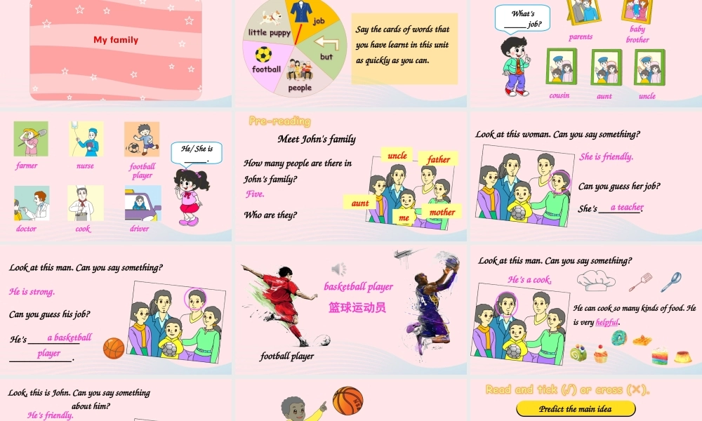 四年级英语上册 Unit 6 Meet my family Part B 第6课时上课课件+素材 人教PEP