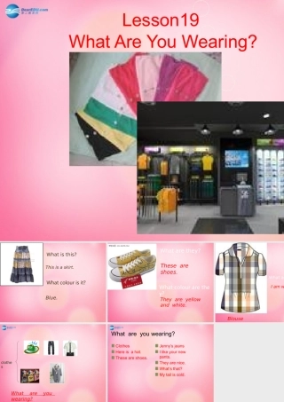 四年级英语下册 Unit 3Lesson19 What Are You Wearing课件 冀教版（三起）-冀教版小学四年级下册英语课件