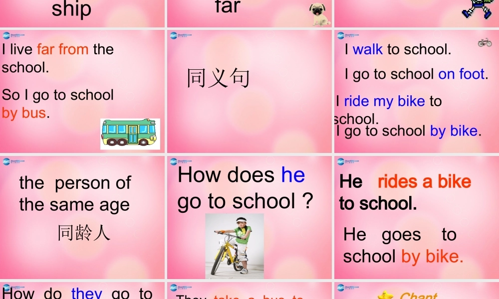 四年级英语下册 Unit 3lesson22 do you walk to school课件 冀教版（三起）-冀教版小学四年级下册英语课件