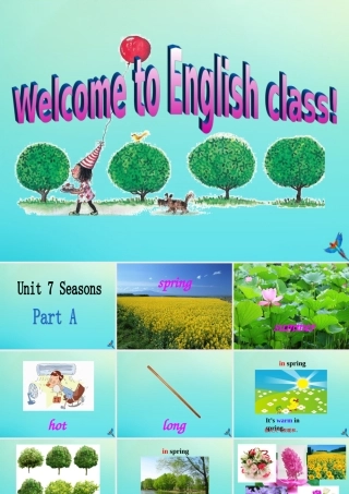 四年级英语下册 Unit 7 Seasons Part A课件1 闽教版（三起）-闽教版小学四年级下册英语课件
