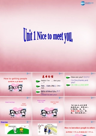 四年级英语上册 Unit1 Nice to meet you课件1 （新版）湘少版