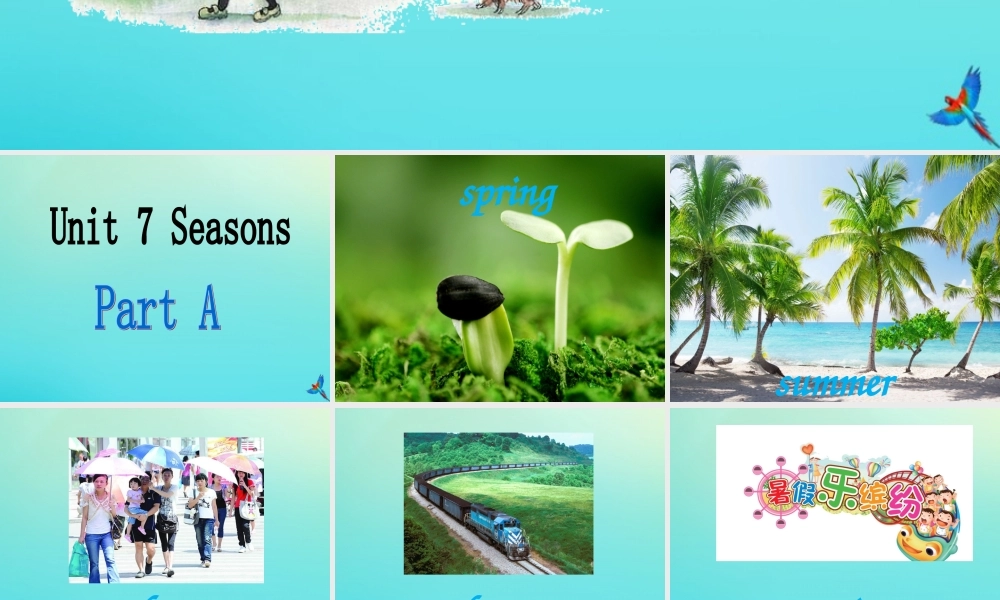 四年级英语下册 Unit 7 Seasons Part A课件2 闽教版（三起）-闽教版小学四年级下册英语课件