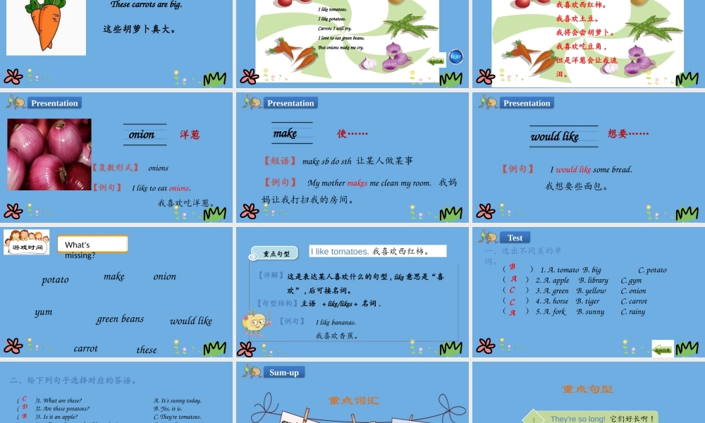 四年级英语下册 Unit 4 At the farm Part A（第2课时）课件 人教PEP版-人教PEP小学四年级下册英语课件