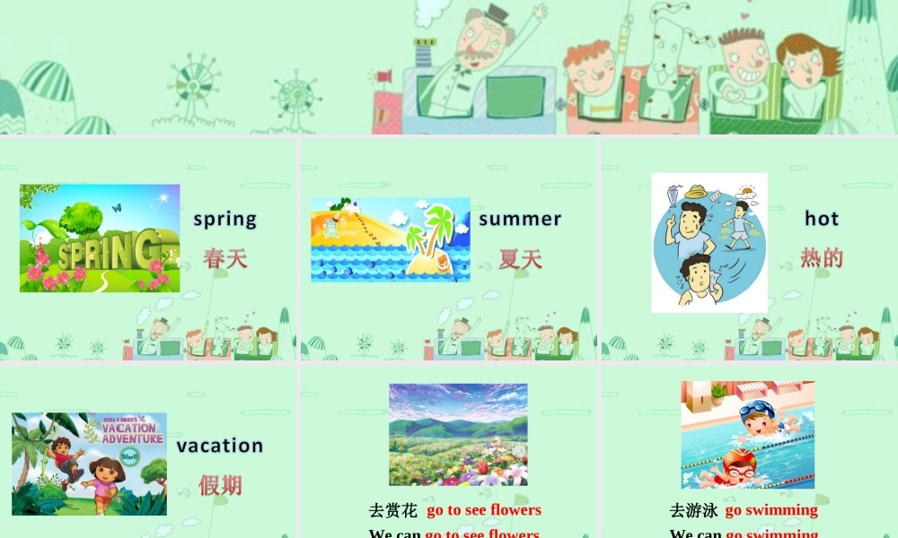 四年级英语下册 Unit 7 Seasons Part A课件3 闽教版（三起）-闽教版小学四年级下册英语课件