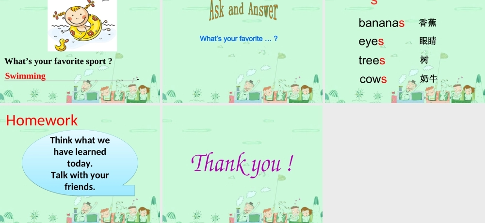 四年级英语下册 Unit 7 Seasons Part A课件3 闽教版（三起）-闽教版小学四年级下册英语课件