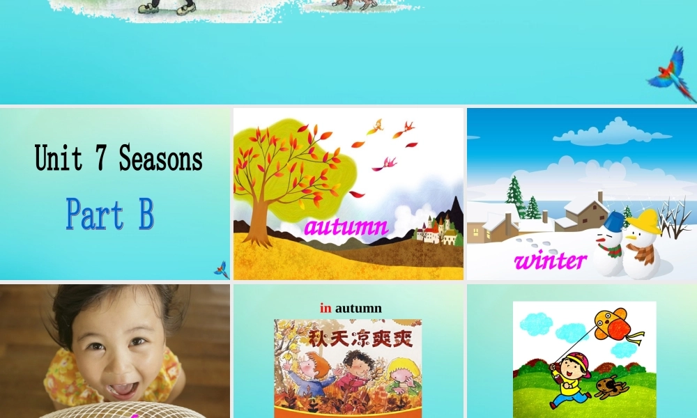 四年级英语下册 Unit 7 Seasons Part B课件1 闽教版（三起）-闽教版小学四年级下册英语课件