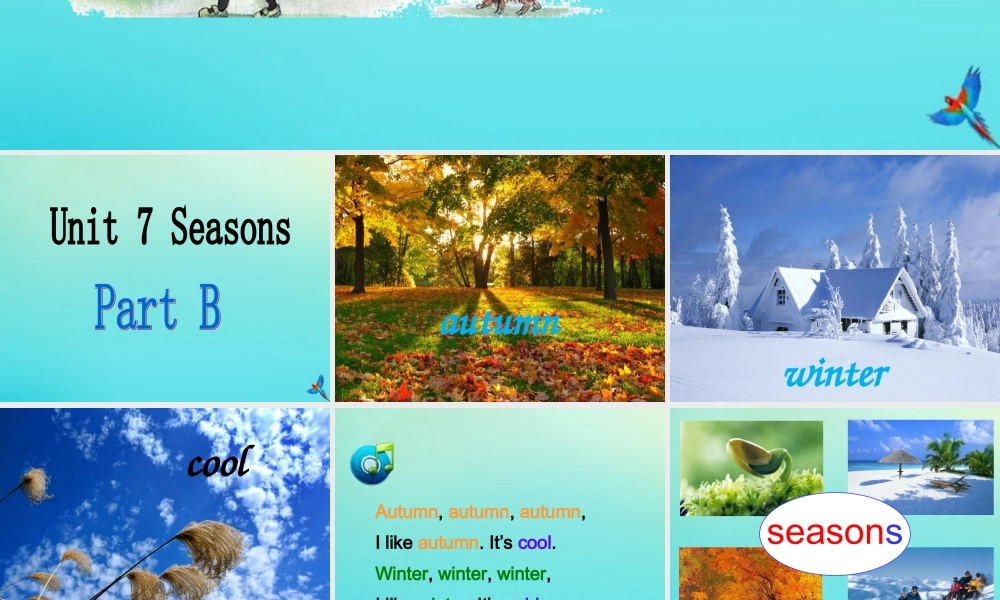 四年级英语下册 Unit 7 Seasons Part B课件2 闽教版（三起）-闽教版小学四年级下册英语课件