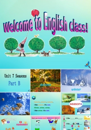 四年级英语下册 Unit 7 Seasons Part B课件2 闽教版（三起）-闽教版小学四年级下册英语课件