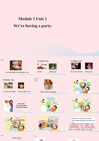 四年级英语下册 Module 5 unit 1 we're having a party课件2 外研版（一起）-外研版小学四年级下册英语课件