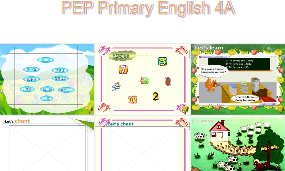 四年级英语上册 Unit2 Lesson4课件 人教版PEP