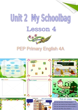 四年级英语上册 Unit2 Lesson4课件 人教版PEP