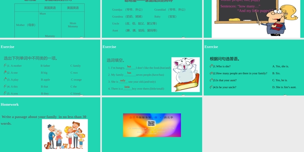 四年级英语上册 Unit 6 Meet my family（第1课时）课件 人教PEP版-人教PE级上册英语课件