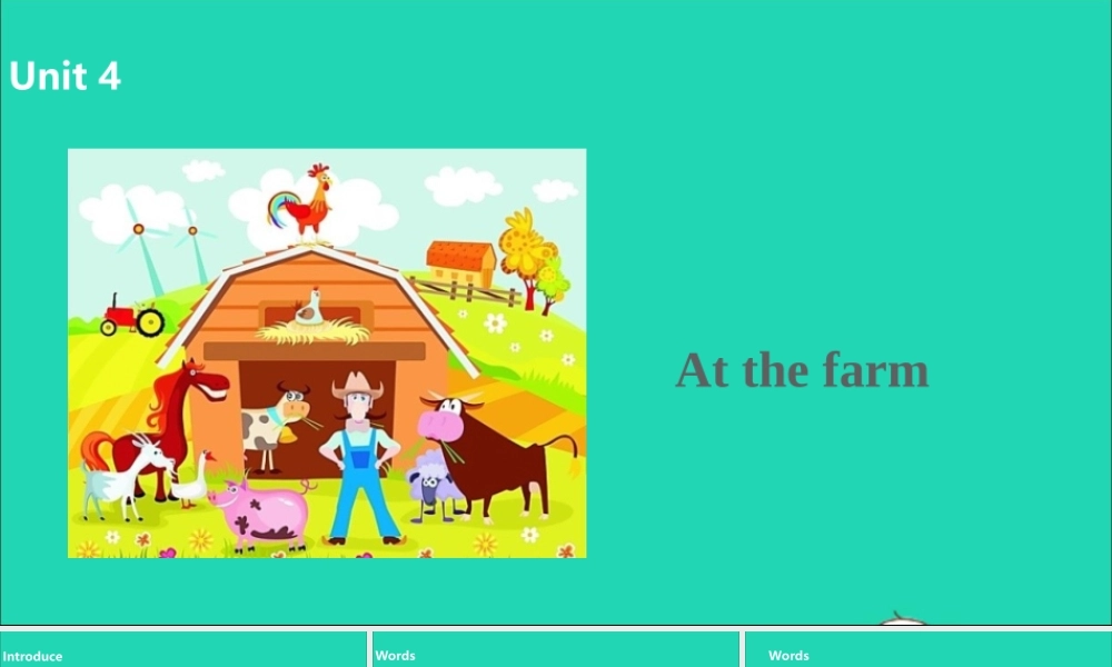 四年级英语下册 Unit 4 At the farm（第2课时）课件 人教PEP版-人教PEP小学四年级下册英语课件