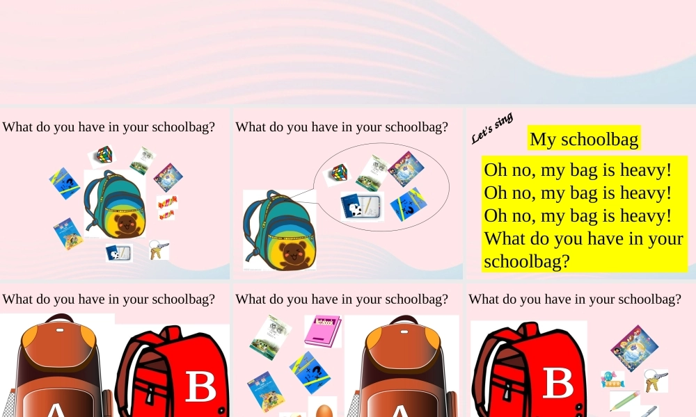 四年级英语上册 Unit2 My schoolbag第六课时课件 人教PEP版-人教PEP小学四年级上册英语课件