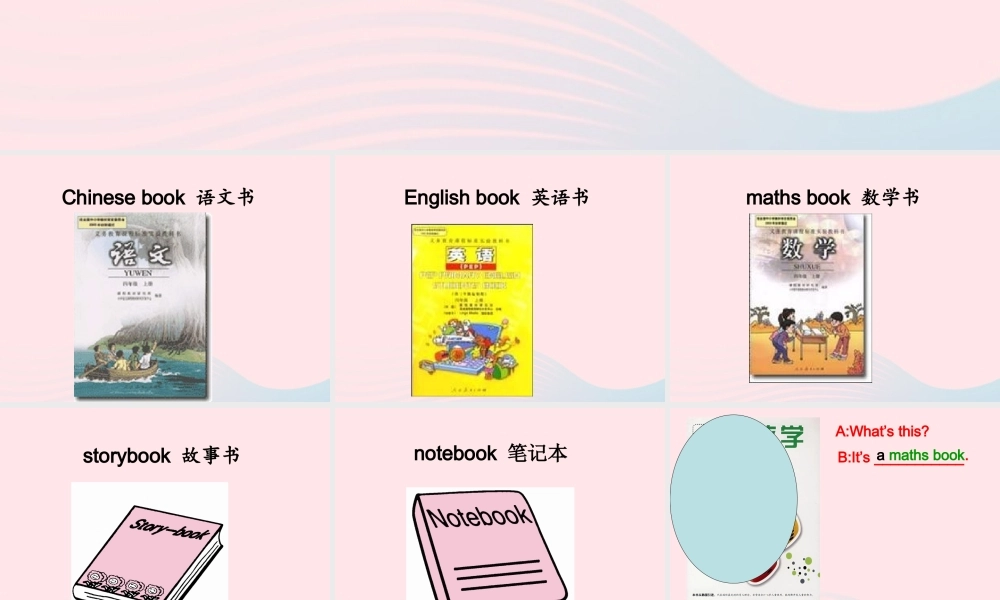 四年级英语上册 Unit2 My schoolbag第四课时课件 人教PEP版-人教PEP小学四年级上册英语课件