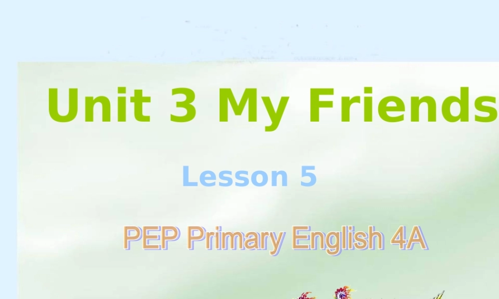 四年级英语上册 Unit3 B Let's talk课件 人教版PEP