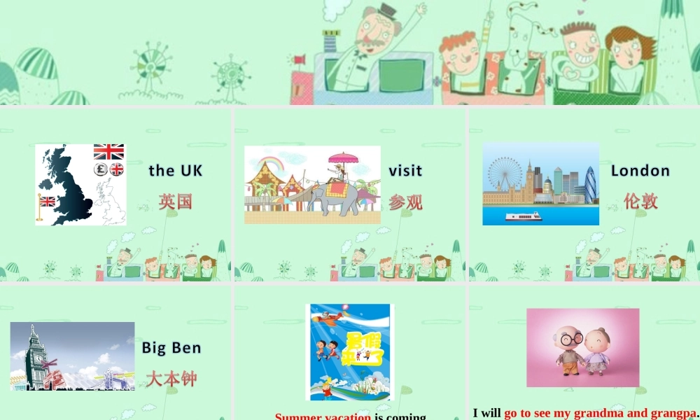 四年级英语下册 Unit 8 Summer Vacation Part A课件3 闽教版（三起）-闽教版小学四年级下册英语课件