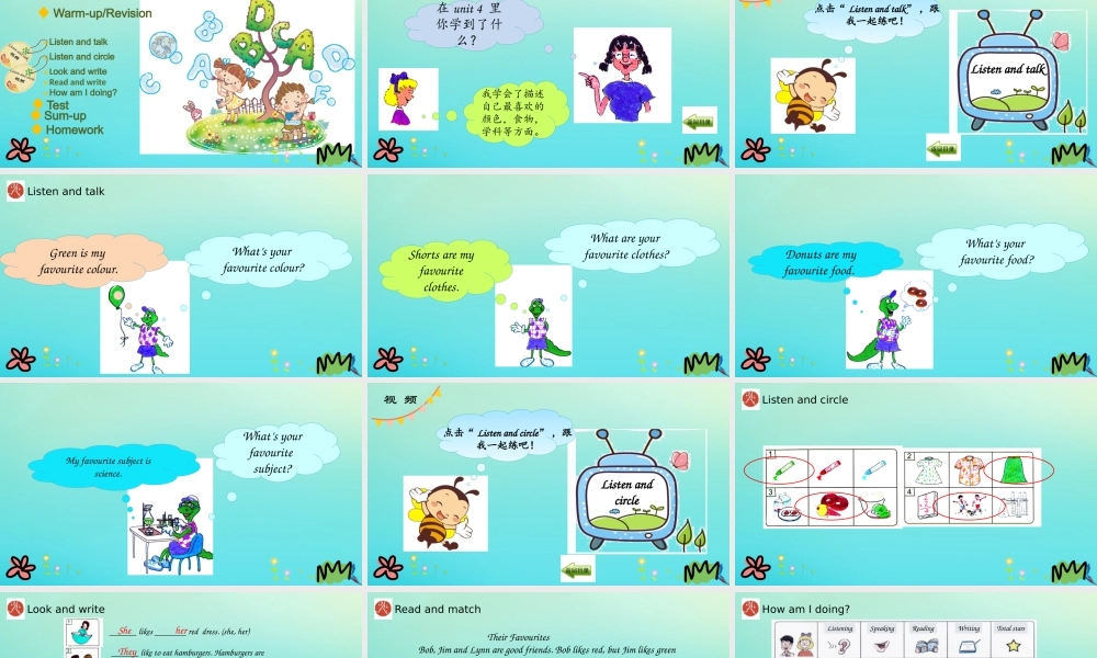 四年级英语下册 Unit 4 My Favourites Again，Please课件 冀教版（三起）-冀教版小学四年级下册英语课件