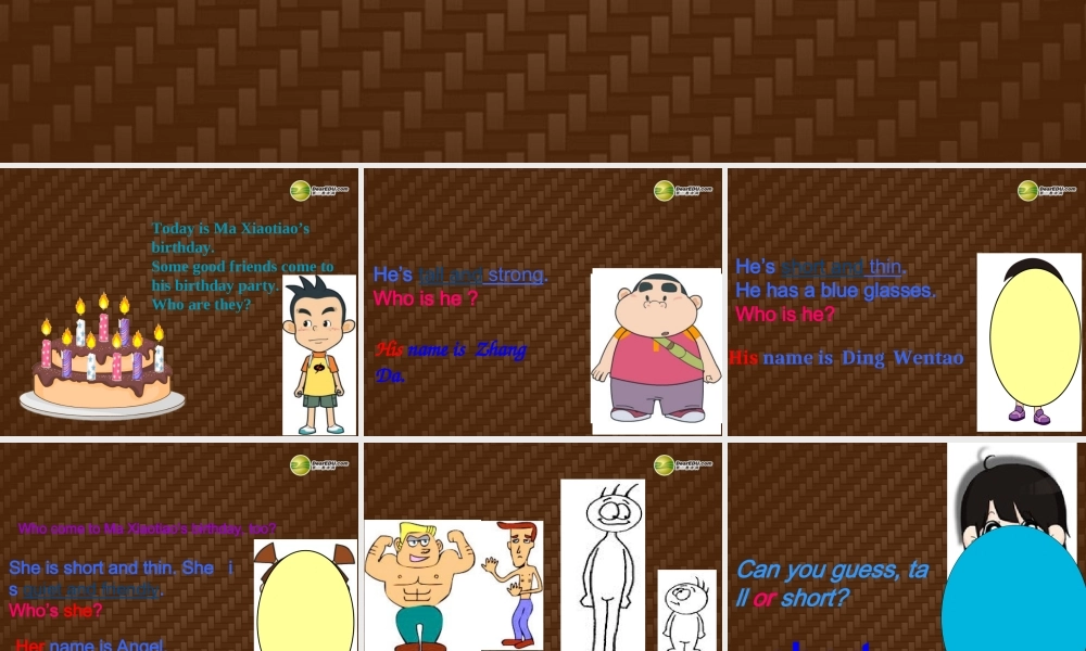 四年级英语上册 Unit3 My Friends part A课件 人教PEP