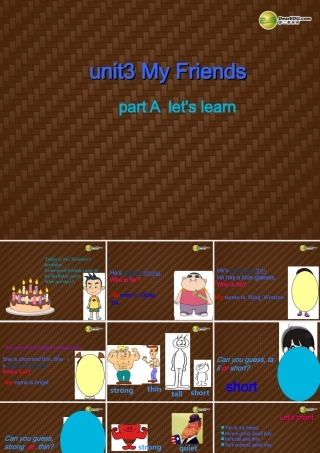 四年级英语上册 Unit3 My Friends part A课件 人教PEP