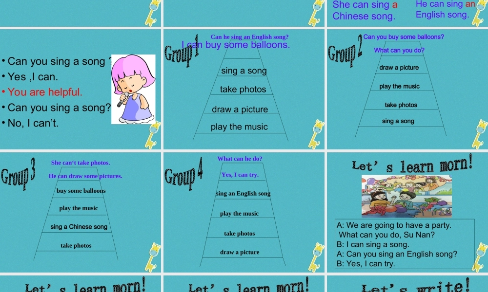 四年级英语下册 Unit 8 What Can You Do pb课件 陕旅版-陕旅版小学四年级下册英语课件