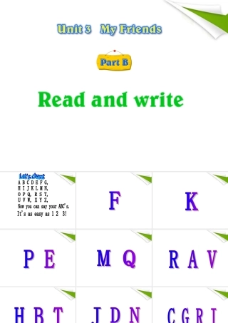 四年级英语上册 Unit3 read&write课件 人教版PEP