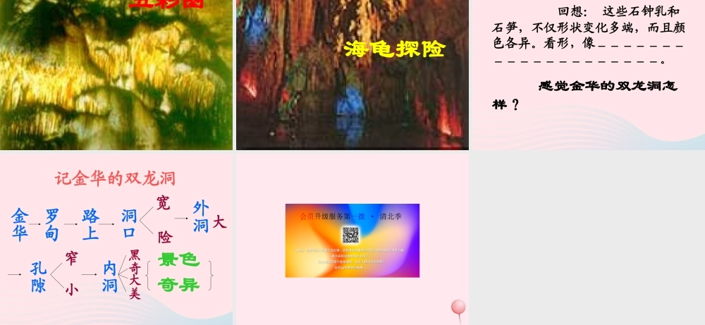 四年级语文上册 第一单元 3《记金华的双龙洞》原创课件 鲁教版-鲁教版小学四年级上册语文课件