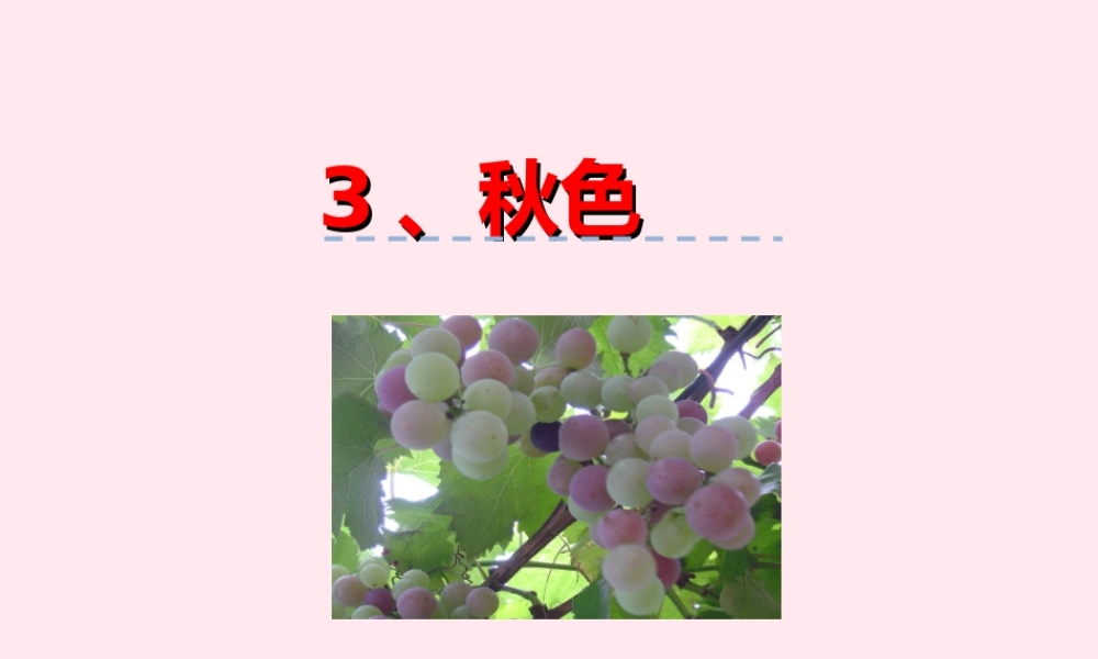 四年级语文上册 第一单元 3《秋色》优佳课件 冀教版-冀教版小学四年级上册语文课件