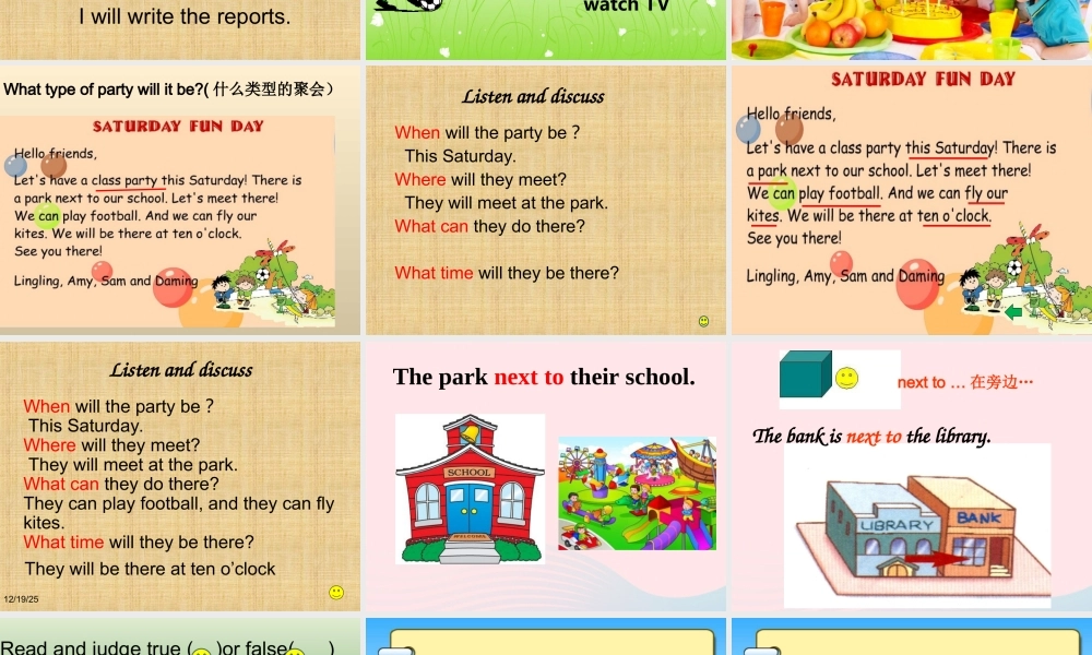 四年级英语下册 Module 6 unit 2 let's have fun this saturday课件2 外研版（一起）-外研版小学四年级下册英语课件