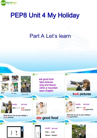 四年级英语下册 Unit 4 My Holiday Let’s learn课件 外研版