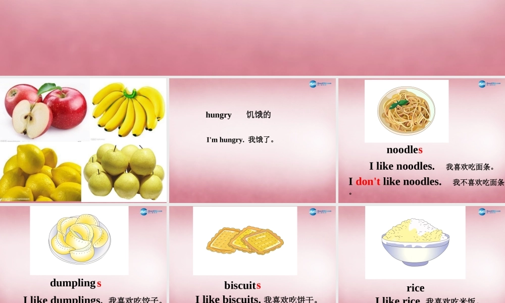 四年级英语上册 Unit5 I like noodles课件3 （新版）湘少版