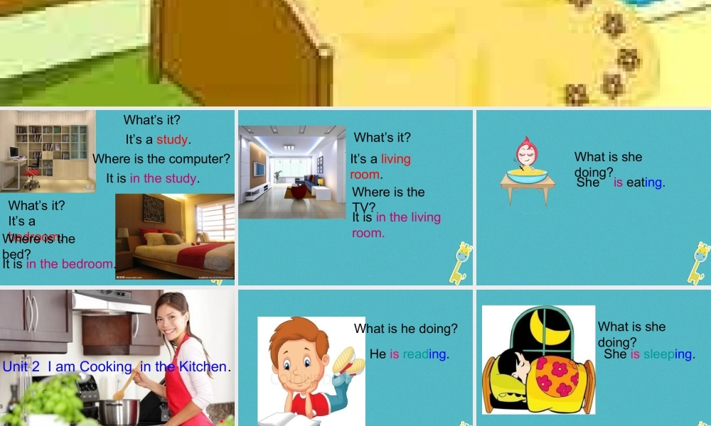 四年级英语下册 Unit2 I'm Cooking in the Kitchen part b课件 陕旅版-陕旅版小学四年级下册英语课件