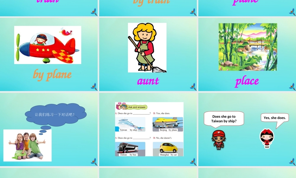 四年级英语下册 Unit 4 Transportation Part B课件1 闽教版（三起）-闽教版小学四年级下册英语课件