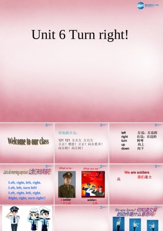 四年级英语上册 Unit6 Turn right课件1 （新版）湘少版
