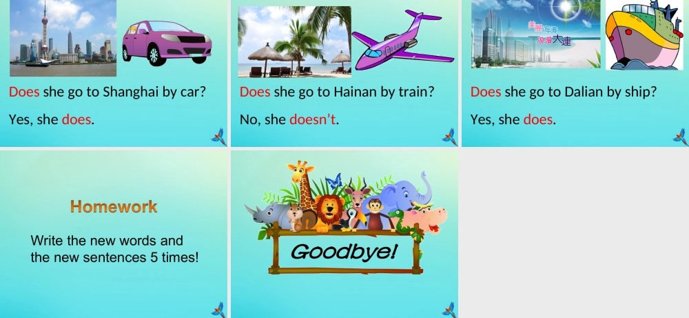 四年级英语下册 Unit 4 Transportation Part B课件2 闽教版（三起）-闽教版小学四年级下册英语课件