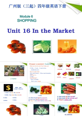 四年级英语下册 Module 6 Unit 16(2)课件 广州版（三起）