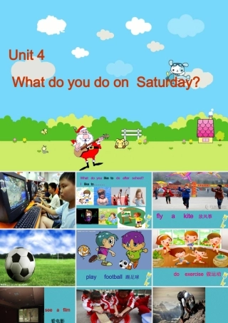 四年级英语下册 Unit 4 What do you do on Saturday partb课件2 陕旅版-陕旅版小学四年级下册英语课件