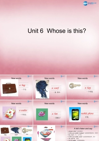 四年级英语上册 Unit7 Whose is this课件1 （新版）湘少版