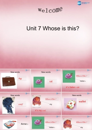 四年级英语上册 Unit7 Whose is this课件2 （新版）湘少版
