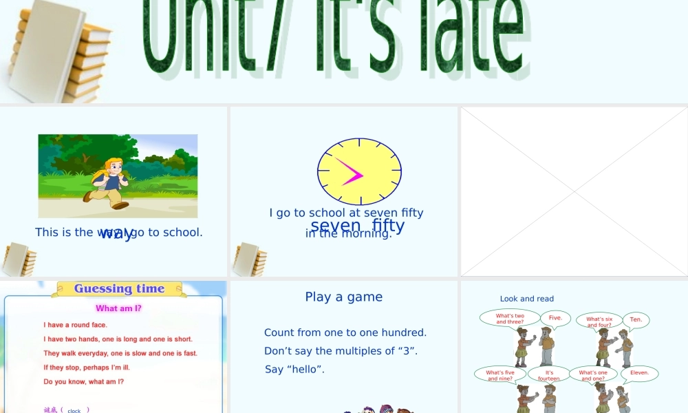 四年级英语上册 Unit7( period 3课件 苏教牛津版