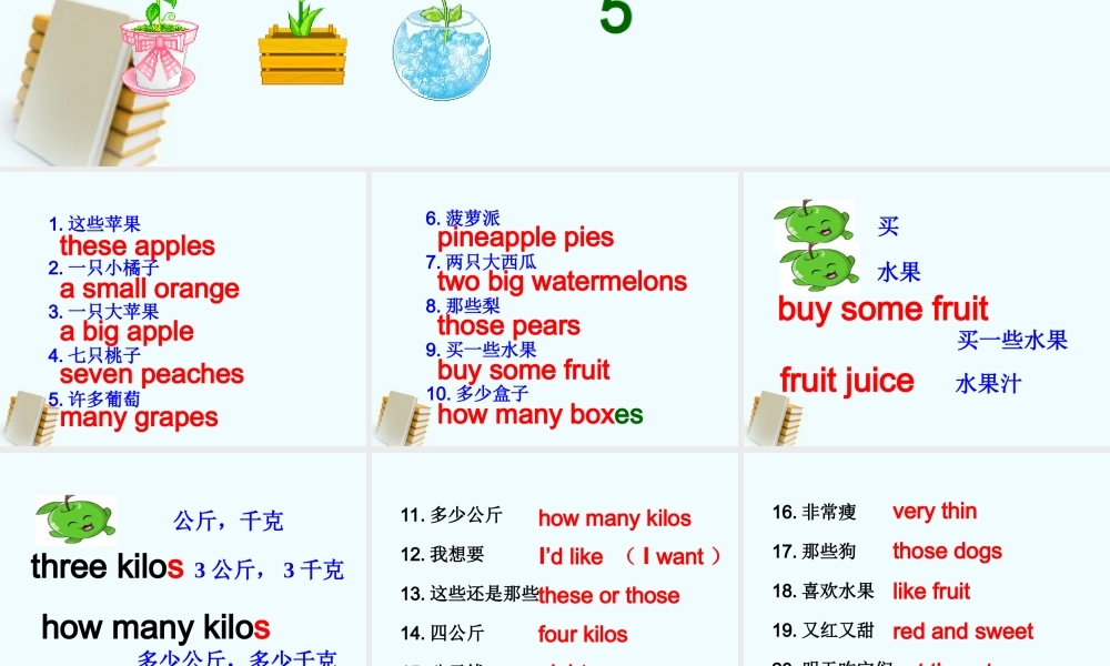 四年级英语下册 Unit 4(5)课件 苏教牛津版